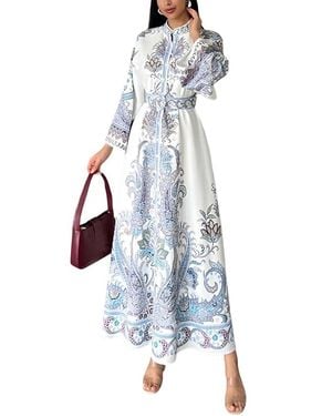 WELLWAY Midi Dress - Blue