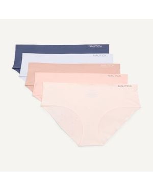 Nautica Micro Hipster Brief, 5-Pack - Pink