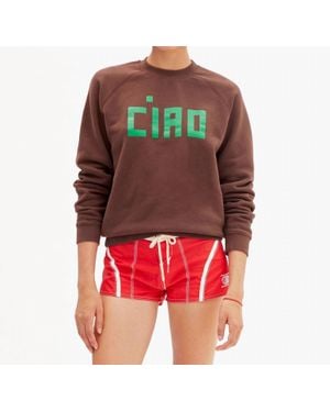 Clare V. Block Ciao Sweatshirt - Red