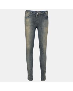 Roberto Cavalli Light Faded Denim Skinny Jeans - Blue