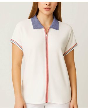 French Kyss Zip Up Cardigan - White