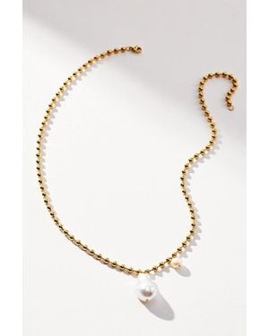 Kozakh Bold Baroque Necklace - White