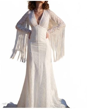 All Who Wander Cash Fit-And-Flare Dress - White