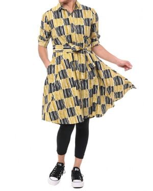 Tulip Clothing Perrin Midi Dress - Metallic