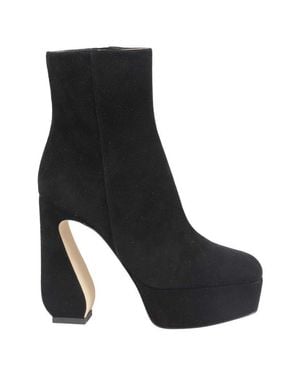 SI ROSSI Suede Ankle Boots - Black