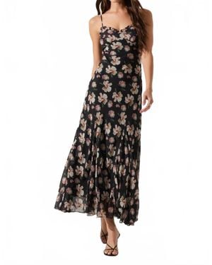 Astr Maeryn Floral Dress - Black