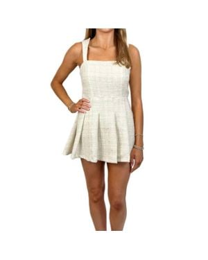 Sincerely Ours Helena Tweed Romper - White