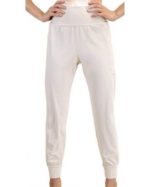 Rae Mode Plus Size Butter Jogger With Side Pockets - Natural