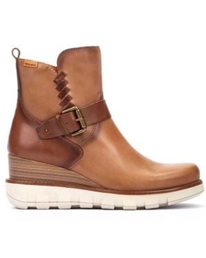 Pikolinos Sanlucar Wedge Boots - Brown