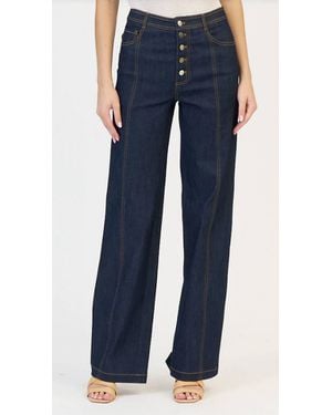 Cinq À Sept Button Front Francine Pant - Blue