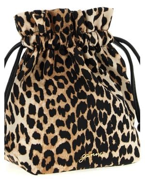 Ganni Recycled Polyamide Clutch Bag - Black