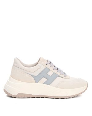 Hogan Hi Fi H Light Suede Ivory Sneakers - White