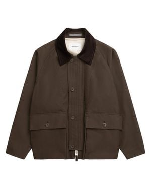 Norse Projects Waxed Finish Raglan Sleeve Jacket - Brown