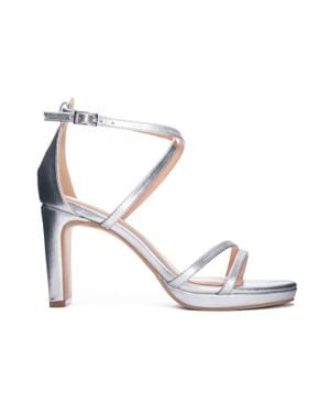 Chinese Laundry Taryn Strappy Vegan Leather Dress Heels - White