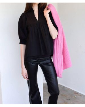Never A Wallflower High Neck Top - Black