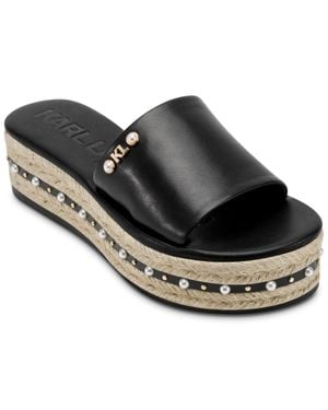 KARL LAGERFELD Kitrell Platform Slide - Black