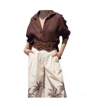 ANDRES OTALORA Si Sabes Shirt - Brown