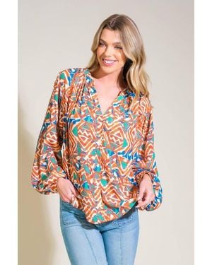 TRUEDAMES Urban Elegance Woven Top - Multicolor