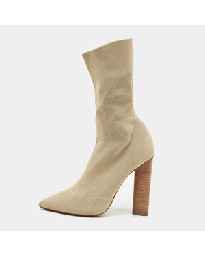 Yeezy Knit Fabric Season 2 Sock Boots - Natural
