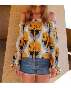 Le Superbe Palm Insignia Top - Blue