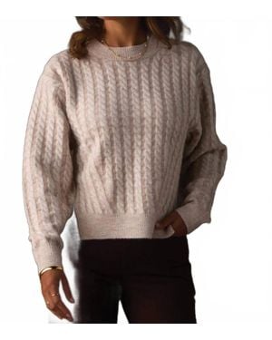 The Normal Brand Cable Knit Split Side Sweater - Brown