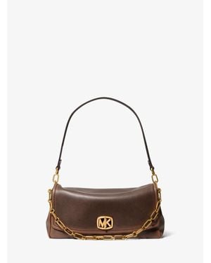 Michael Kors Bryant Large Leather Convertible Shoulder Bag - Brown