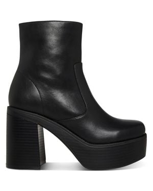 Madden Girl Grace Faux Leather Booties - Black