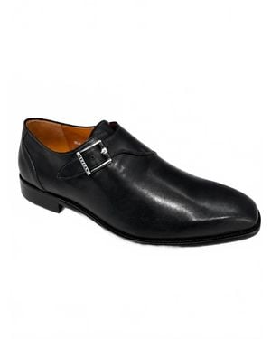 Mezlan Artisan Monk Strap Dress Shoes - Black