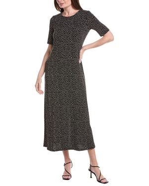 Vince Camuto 3/4 Sleeve Crewneck Maxi Dress - Black