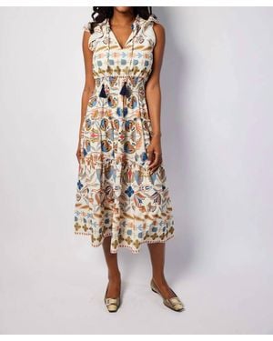 Sail To Sable Smock Waist Midi Dress - Multicolor