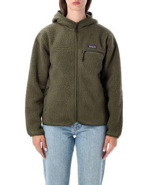 Patagonia Retro Pile Full-Zip Fleece Hoodie - Green