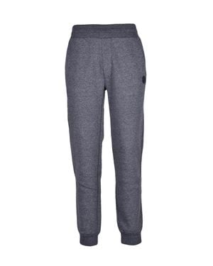 Colmar Fleece-Lined Tracksuit Pants With Heathered Texture - Blue