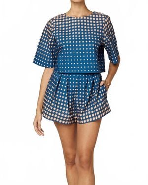 Cleobella David High Waist Shorts - Blue