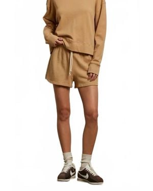 PERFECTWHITETEE Layla French Terry Sweat Shorts - Natural