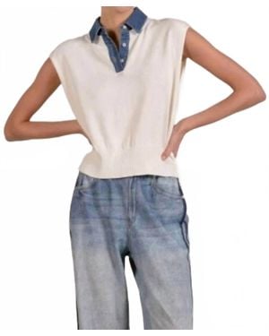 Elan Piper Sleeveless Top - Blue