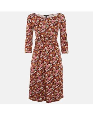 Weekend by Maxmara Floral Print Jersey Short Dress - Red