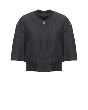 Dondup Choker Trims Denim Jacket - Black