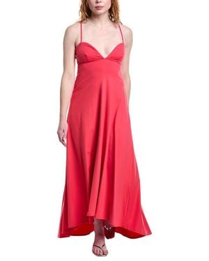 Susana Monaco Sweetheart String High-Low Maxi Dress - Red