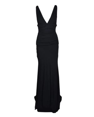 Aniye By Long Ruched Jersey Dress - Black