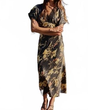 By Together Maelys Floral Maxi Dress - Black