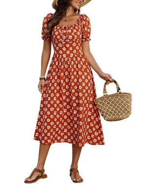 Orniya Midi Dress - Red