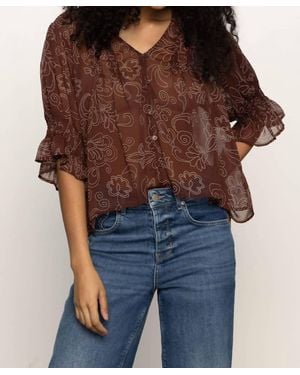 Sanctuary New Crush Blouse - Brown