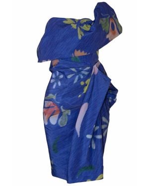 Rosie Assoulin Dawn Draper Dress - Blue