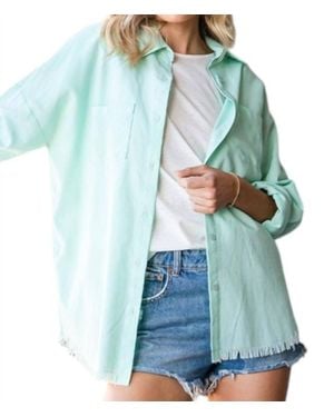 lime + chili Linen Shirt - Green