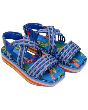 FARM Rio Platform Sandal - Blue