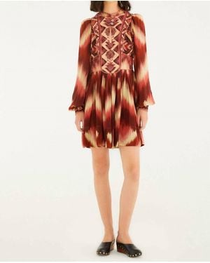 FARM Rio Amanda Matelasse Tapestry Quilted Mini Dress - Red