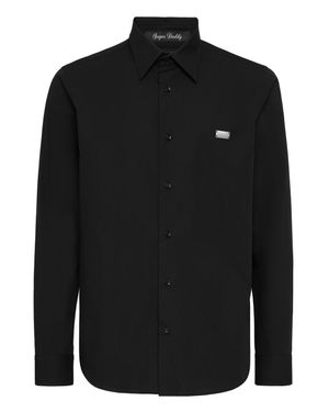 Philipp Plein Sugar Daddy Cut Shirt Teddy Waiter - Black