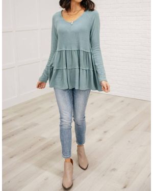 143 Story Nicely Done Tiered Top - Blue