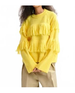 Essentiel Antwerp Johns Fringes Pullover Top - Yellow
