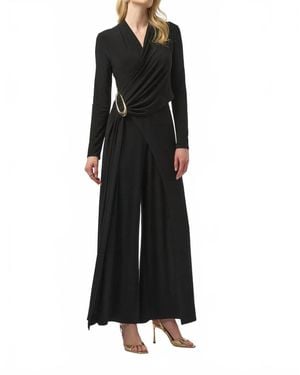 Joseph Ribkoff Long Sleeve Wide-Leg Jumpsuit - Black